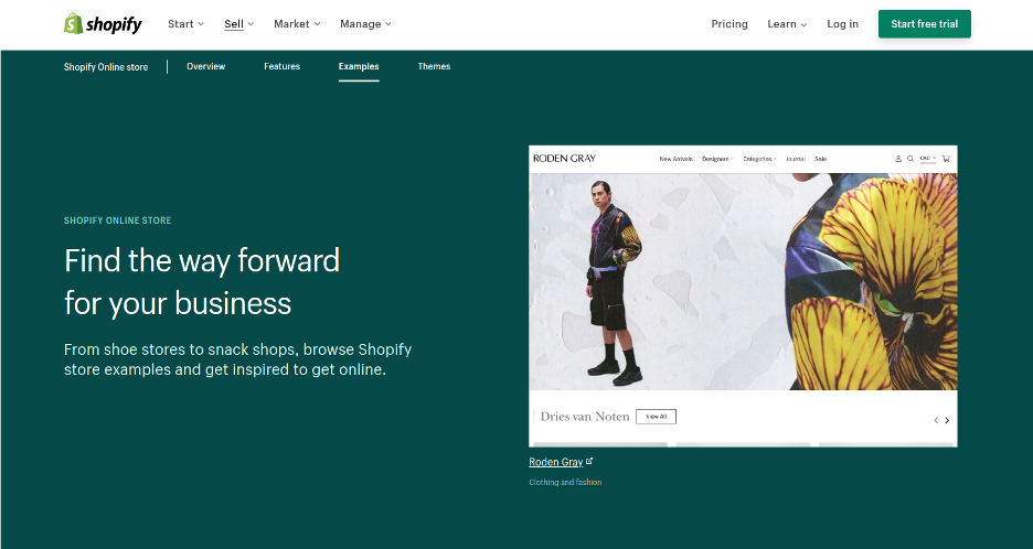 Shopify screenshot